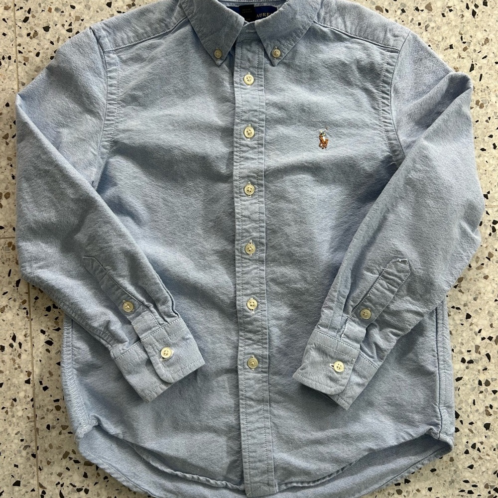 Ralph Lauren Blue Oxford Button Down Shirt